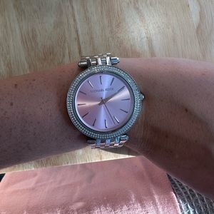 Michael kors pink watch gently used